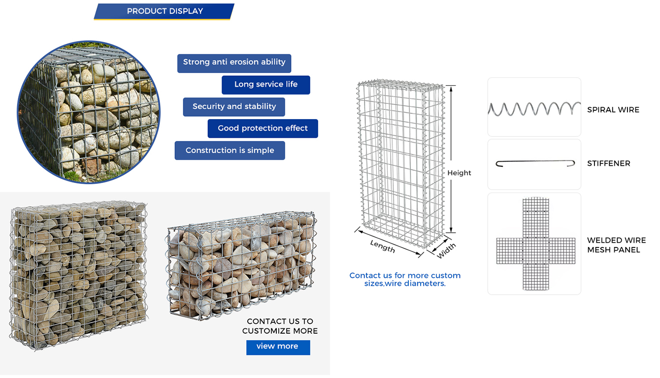 Hot Galvanized Wire Gabion Mesh From China Manufacturer Shijiazhuang